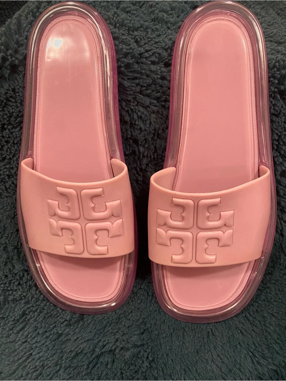Tory Burch Pink Pool Summer Jelly Mule Slide Sandals – Women's Size 11